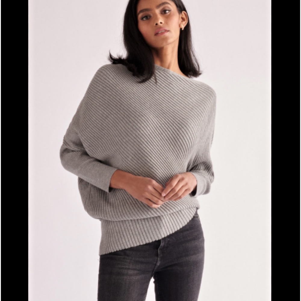 Paisie draped asymmetrical sweater